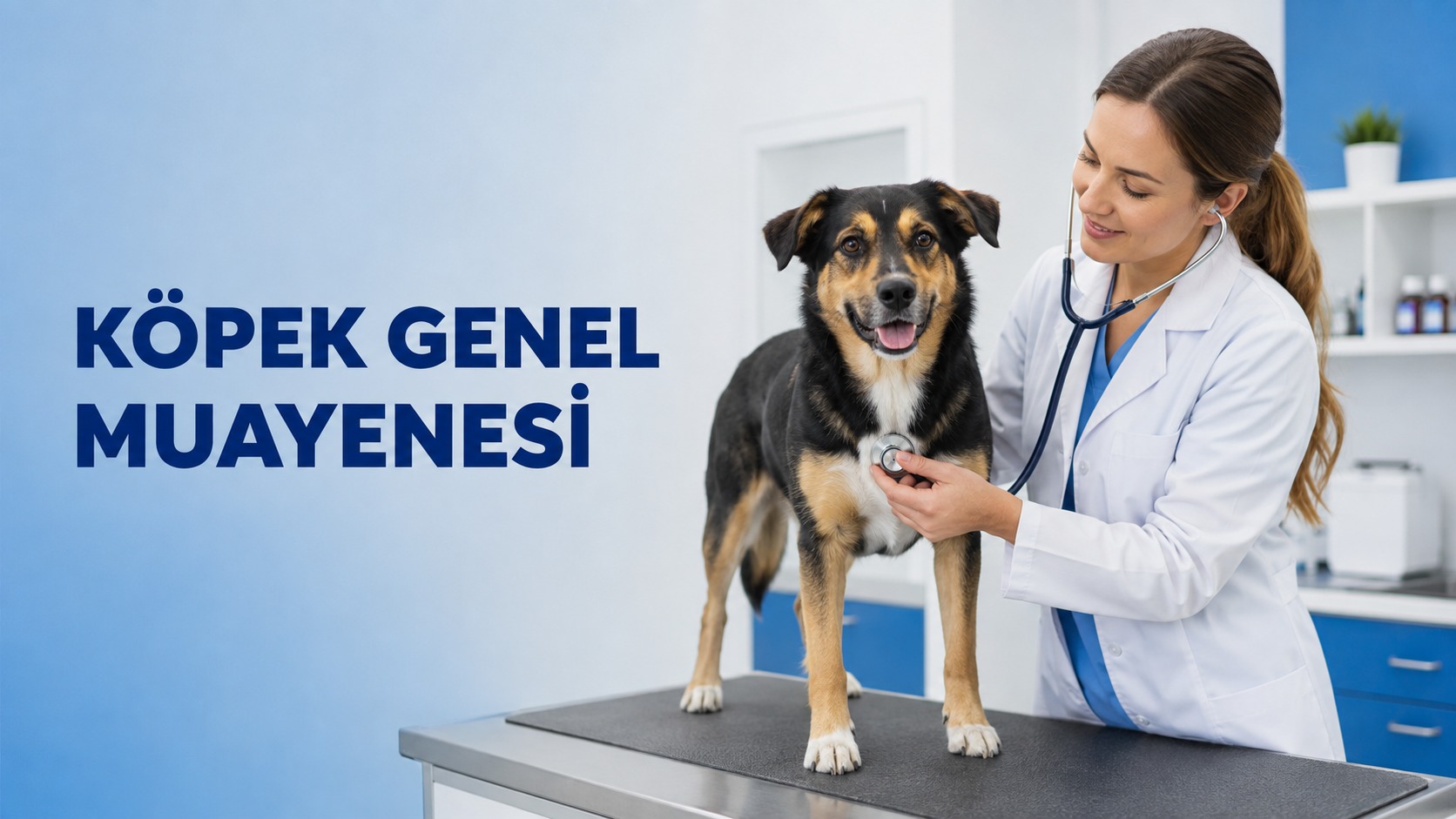 Vet216 Koşuyolu Veteriner Kliniğinde köpek genel muayenesi